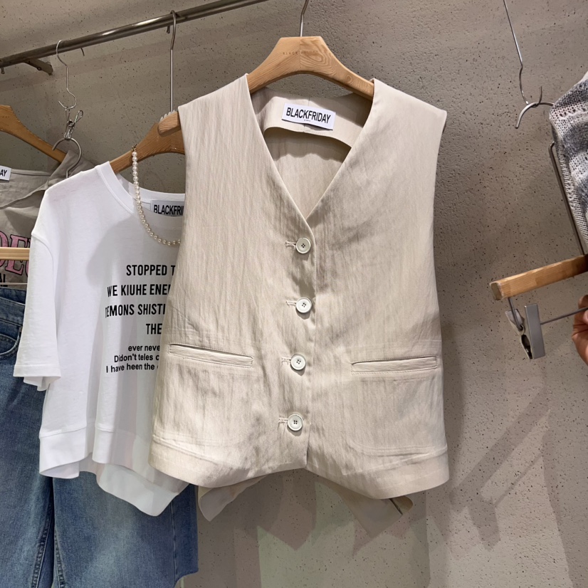 BLACKFRIDAY韓國直郵㊣女裝新品人氣熱賣25春夏推薦馬甲海軍BLACK FRIDAY馬甲圖色2