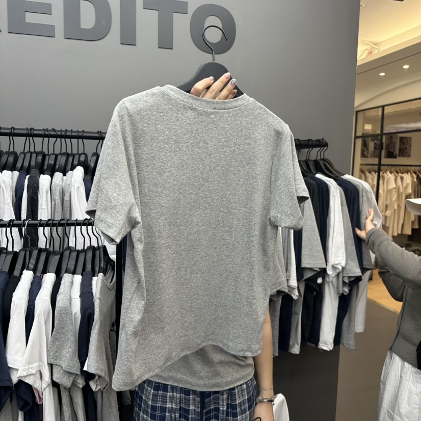 CREDITO韓國㊣直郵東大門代購女裝新品25春夏時尚熱賣人氣T恤CREDITOT恤