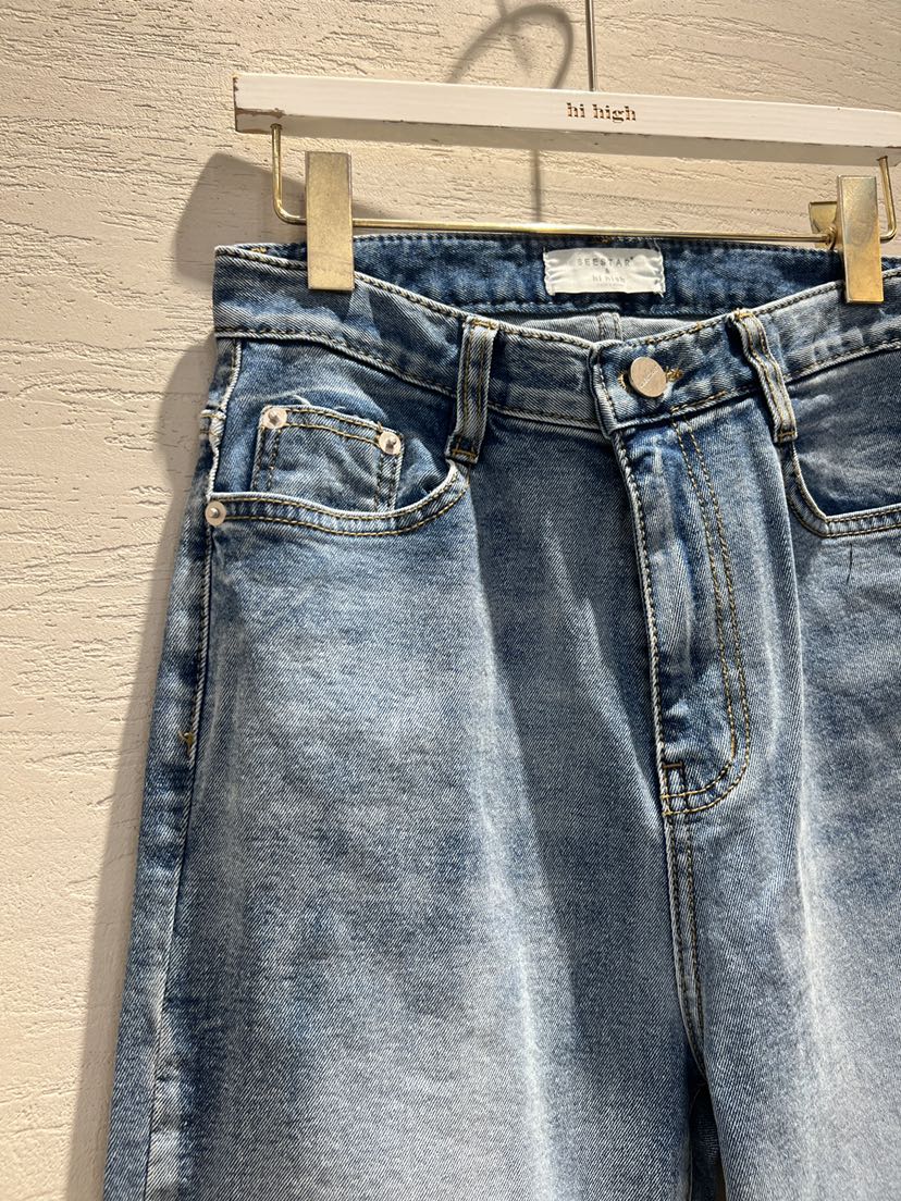 HI HIGH韓國㊣直郵東大門代購女裝新品人氣熱賣牛仔褲緊身SEESTAR/hi high牛仔褲