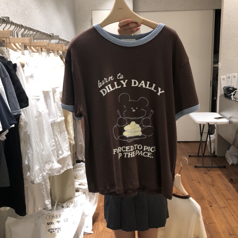 COMELY韓國直郵㊣東大門實拍女裝新品推薦時尚25春夏休閑T恤COMELYT恤圖色2