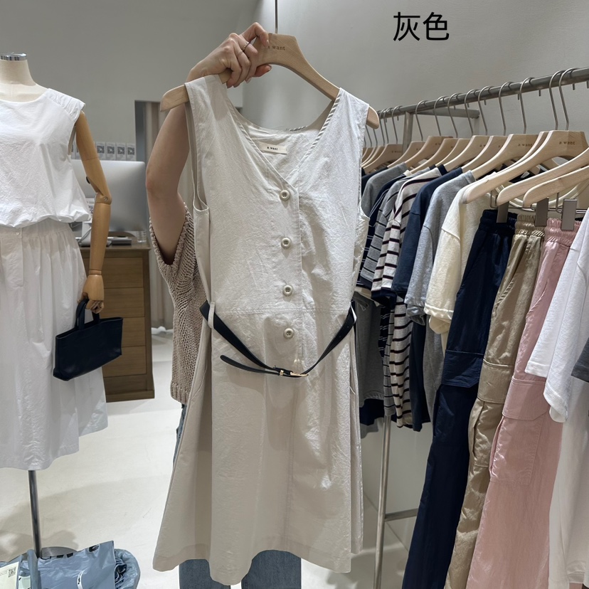 A WANT韓國直郵㊣女裝新款推薦人氣熱賣時尚連衣裙不含腰帶A WANT連衣裙圖色2