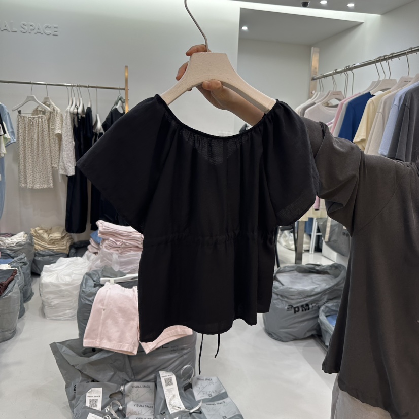 VISUAL SPACE韓國直郵㊣東大門實拍女裝新款25春夏襯衫蕾絲衫VISUAL SPACE襯衫/蕾絲衫