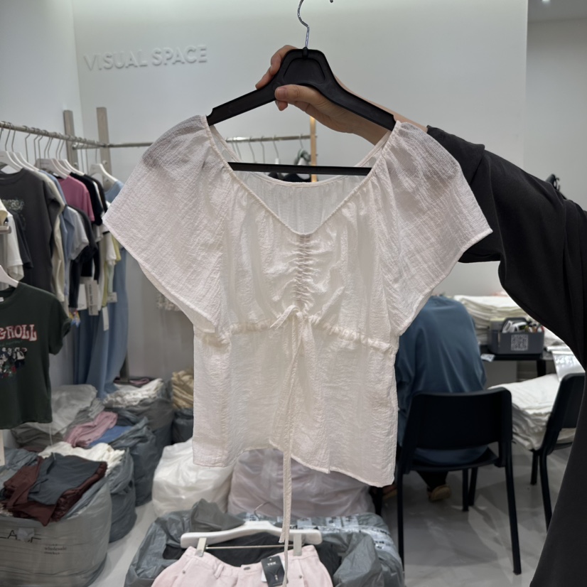 VISUAL SPACE韓國直郵㊣東大門實拍女裝新款25春夏襯衫蕾絲衫VISUAL SPACE襯衫/蕾絲衫