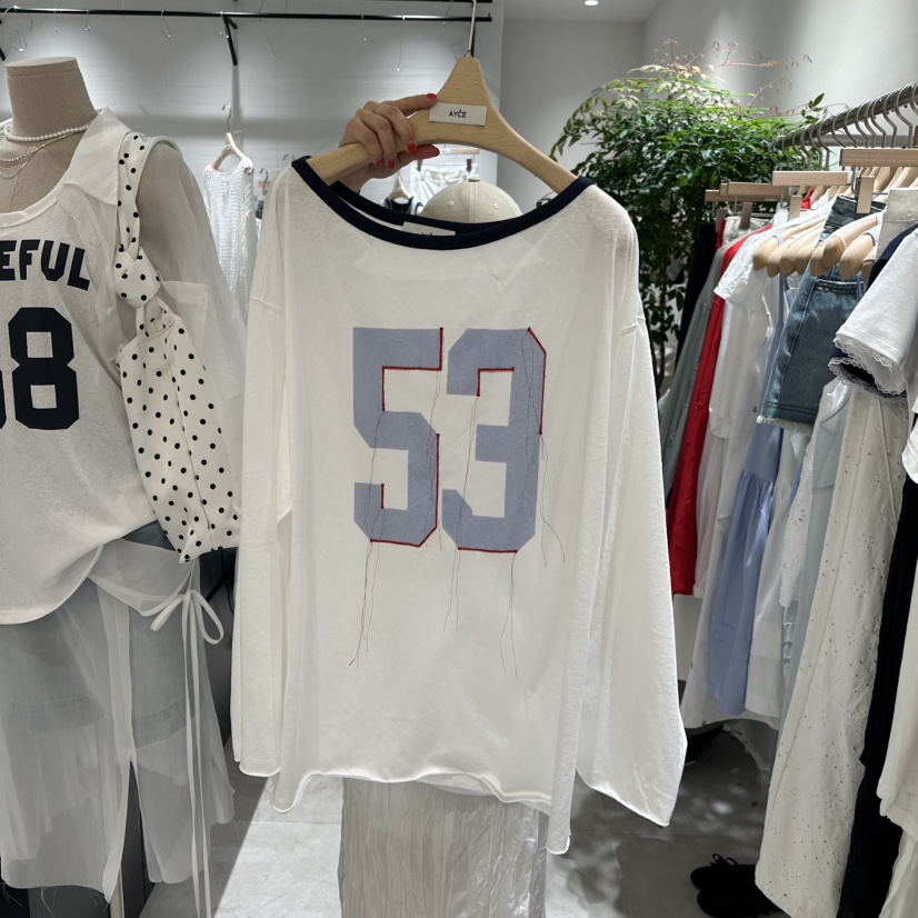 AYCE直郵韓國代購㊣女裝新款25春夏休閑熱賣時尚推薦長袖T恤101SHOWROOM/AYCE長袖T恤