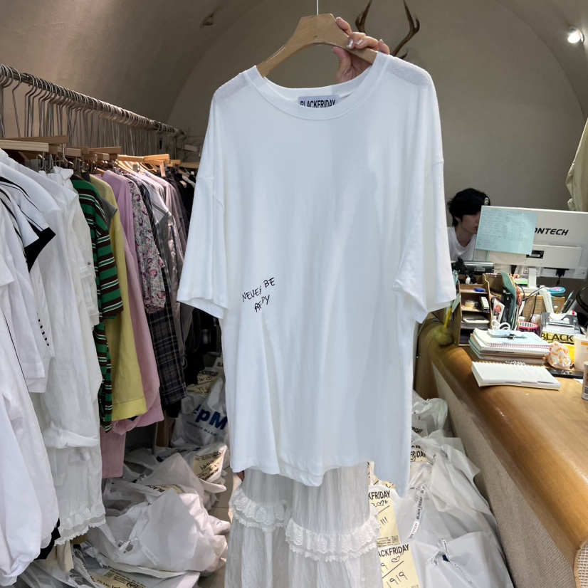 BLACKFRIDAY韓國直郵㊣東大門實拍女裝新品25春夏推薦休閑T恤BLACK FRIDAYT恤圖色2
