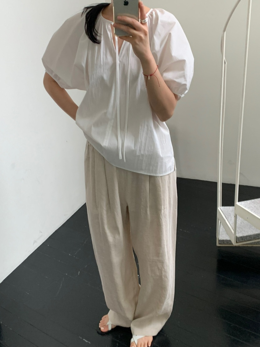 REGULARLY/PLACOR韓國直郵㊣東大門實拍女裝新款推薦休閑褲亞麻REGULARLY/PLACOR休閑褲