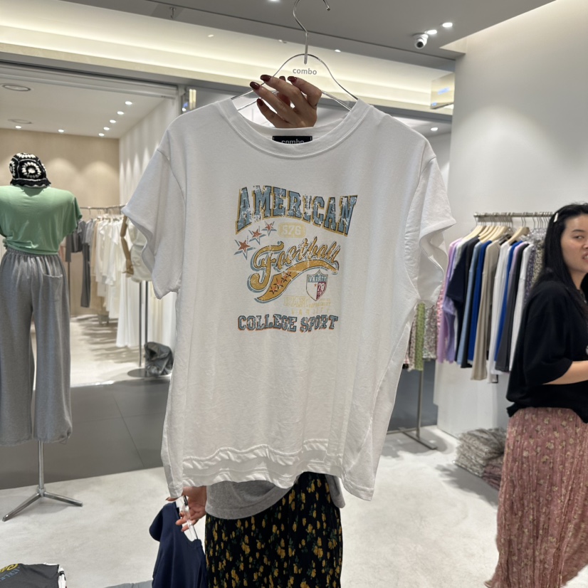 COMBO直郵韓國代購㊣女裝新款休閑25春夏推薦時尚熱賣人氣T恤COM_BOT恤圖色1