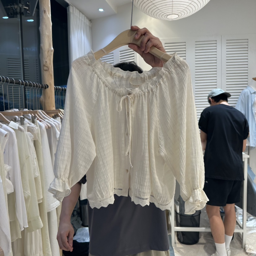 COPINER韓國直郵㊣東大門實拍女裝新品25春夏熱賣襯衫蕾絲衫COPINER襯衫/蕾絲衫