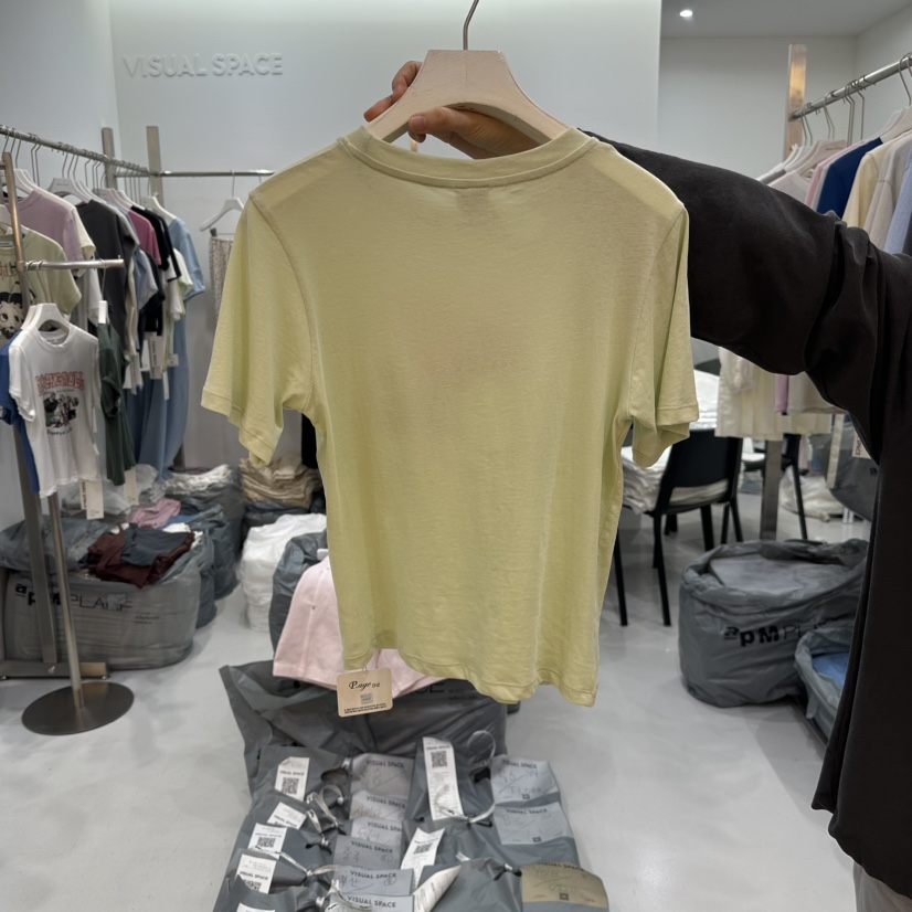 VISUAL SPACE直郵韓國代購㊣女裝新品推薦時尚25春夏人氣T恤VISUAL SPACET恤