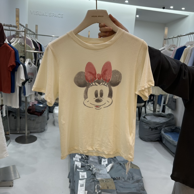 VISUAL SPACE直郵韓國代購㊣女裝新品推薦時尚25春夏人氣T恤VISUAL SPACET恤圖色2