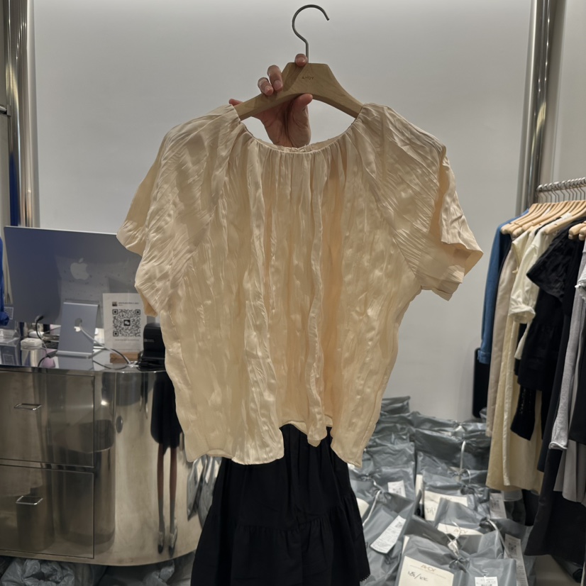 AHOY韓國㊣直郵東大門代購女裝新品人氣時尚25春夏襯衫蕾絲衫AHOY襯衫/蕾絲衫圖色2