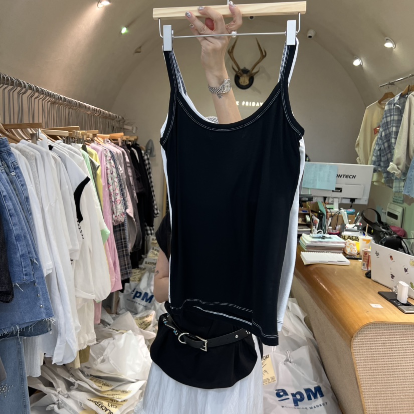 BLACKFRIDAY直郵韓國代購㊣女裝新品25春夏推薦休閑吊帶背心BLACK FRIDAY吊帶/背心