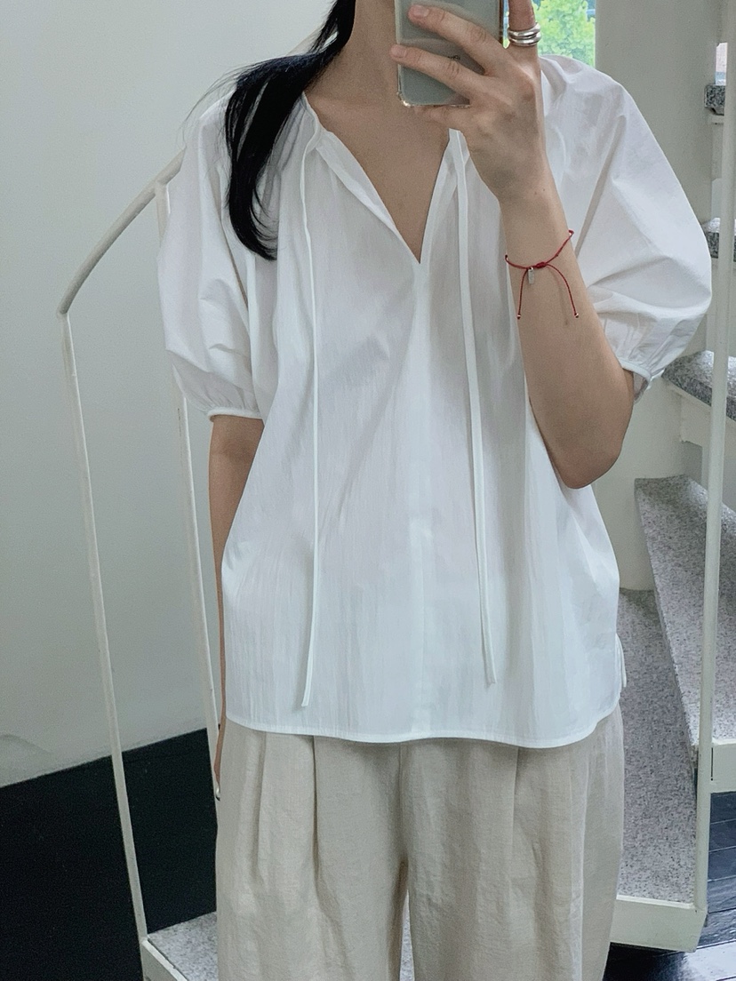 REGULARLY/PLACOR韓國直郵㊣女裝新品人氣推薦襯衫蕾絲衫褶皺REGULARLY/PLACOR襯衫/蕾絲衫