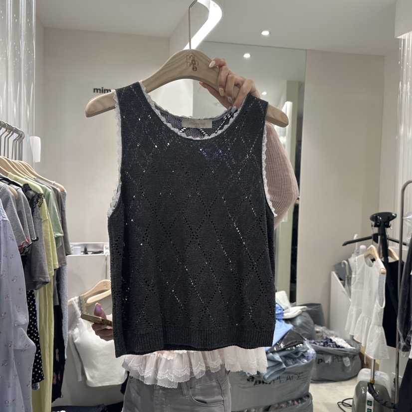 MIMME韓國㊣直郵東大門代購女裝新款25春夏休閑時尚吊帶背心MIMME吊帶/背心圖色3
