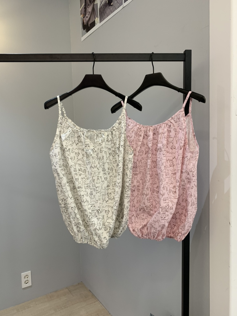 SOFTNESS韓國直郵㊣東大門實拍女裝新品熱賣時尚25春夏吊帶背心Softness/Cosmic吊帶/背心