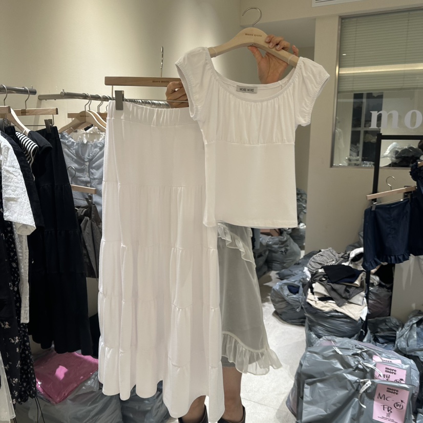MOREMORE韓國直郵㊣東大門實拍女裝新品休閑套裝兩件套套裝more more套裝