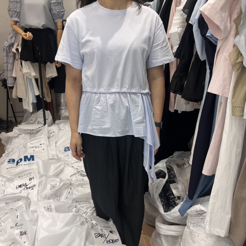 BIEN GARDER韓國㊣直郵東大門代購女裝新款時尚推薦25春夏T恤BIEN GARDERT恤圖色2