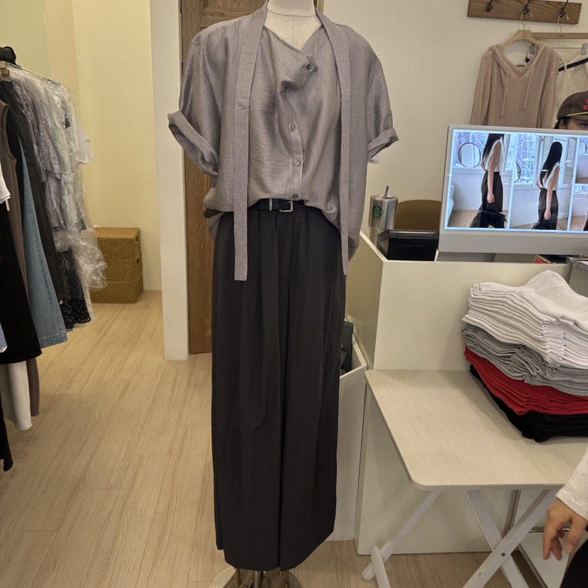 LOGON韓國直郵㊣東大門實拍女裝新款休閑熱賣25春夏襯衫蕾絲衫LOGON襯衫/蕾絲衫