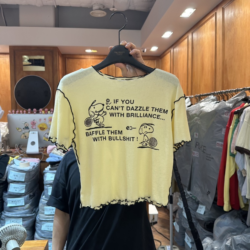 GARMENT-P直郵韓國代購㊣女裝新款25春夏人氣時尚休閑推薦T恤GARMENTT恤圖色2
