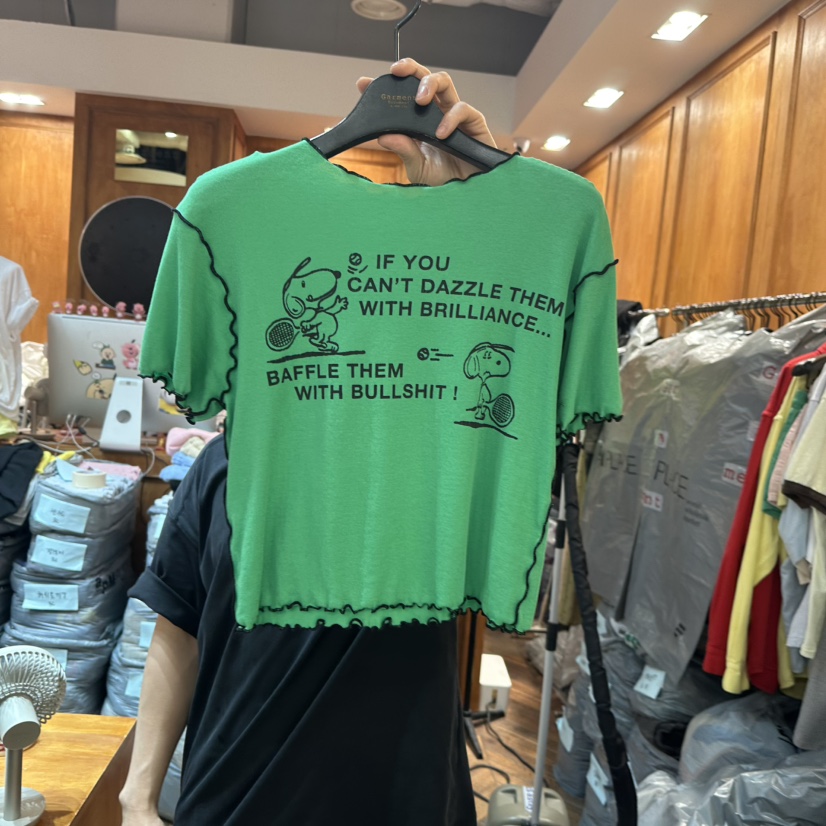 GARMENT-P直郵韓國代購㊣女裝新款25春夏人氣時尚休閑推薦T恤GARMENTT恤圖色3