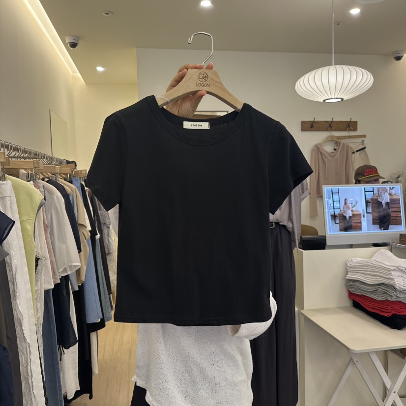 LOGON韓國直郵㊣女裝新品熱賣休閑推薦時尚人氣25春夏T恤LOGONT恤圖色4