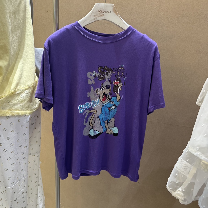 SOLOUNO韓國直郵㊣女裝新品休閑推薦25春夏人氣熱賣時尚T恤SOLOUNOT恤圖色2