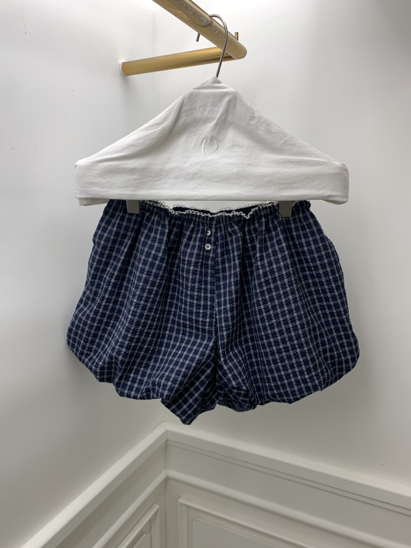 ETER韓國㊣直郵東大門代購女裝新款休閑25春夏熱賣短褲格紋eter/VERSO短褲