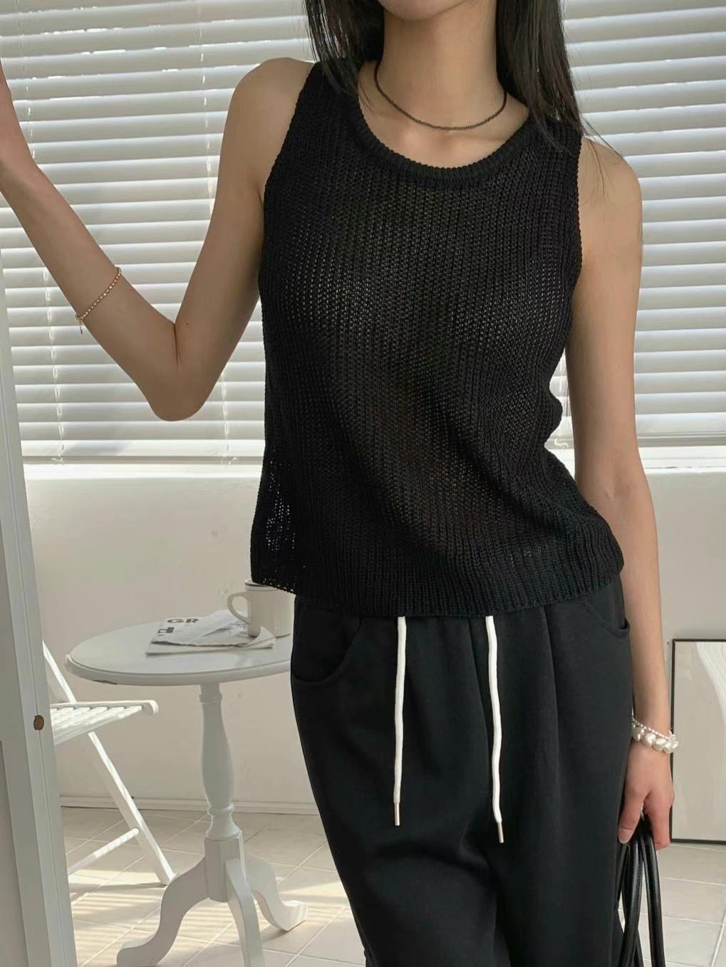THEMAIN韓國直郵㊣東大門實拍女裝新款休閑推薦25春夏針織衫THEMAIN針織衫圖色3
