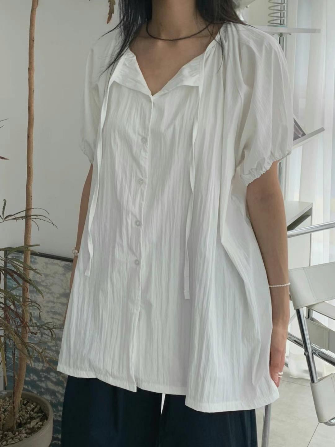 THEMAIN韓國直郵㊣女裝新款休閑人氣時尚熱賣推薦襯衫蕾絲衫THEMAIN襯衫/蕾絲衫