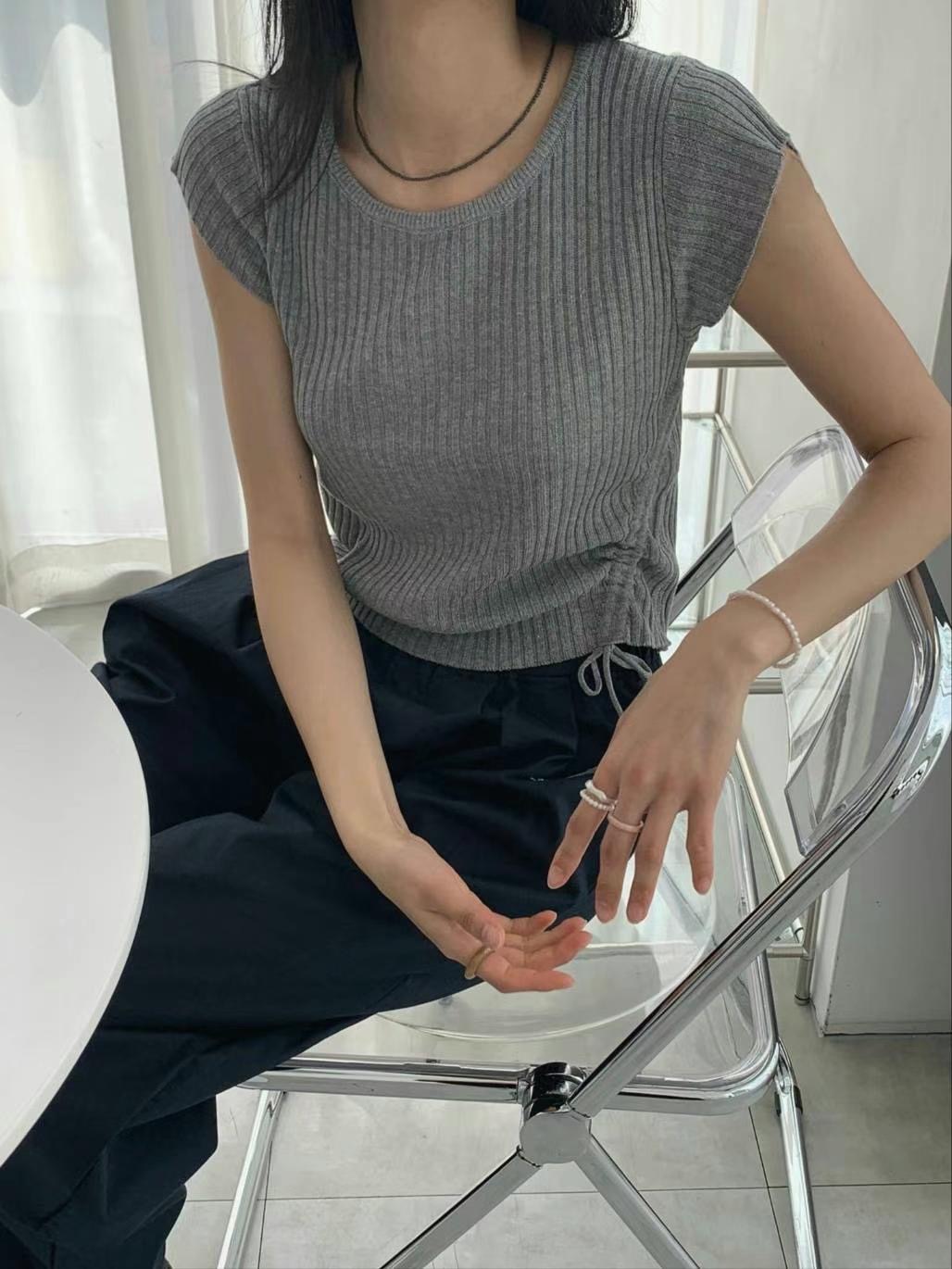 THEMAIN韓國㊣直郵東大門代購女裝新款時尚25春夏人氣針織衫THEMAIN針織衫圖色2