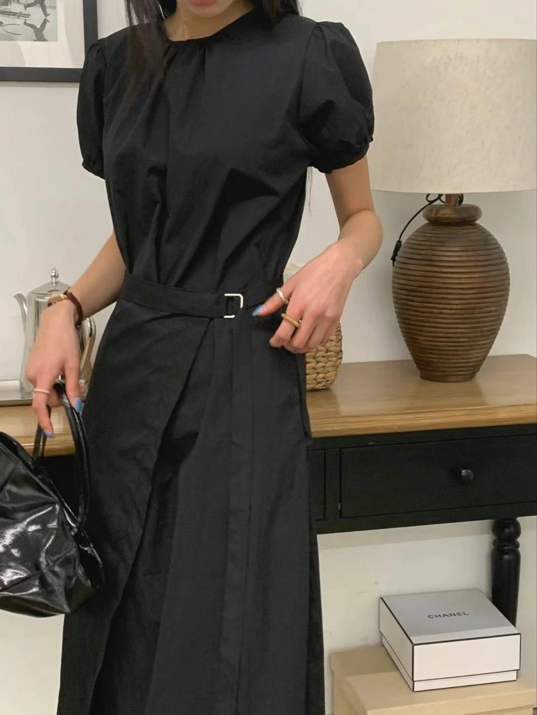 THEMAIN韓國直郵㊣東大門實拍女裝新品推薦熱賣連衣裙含腰帶THEMAIN連衣裙