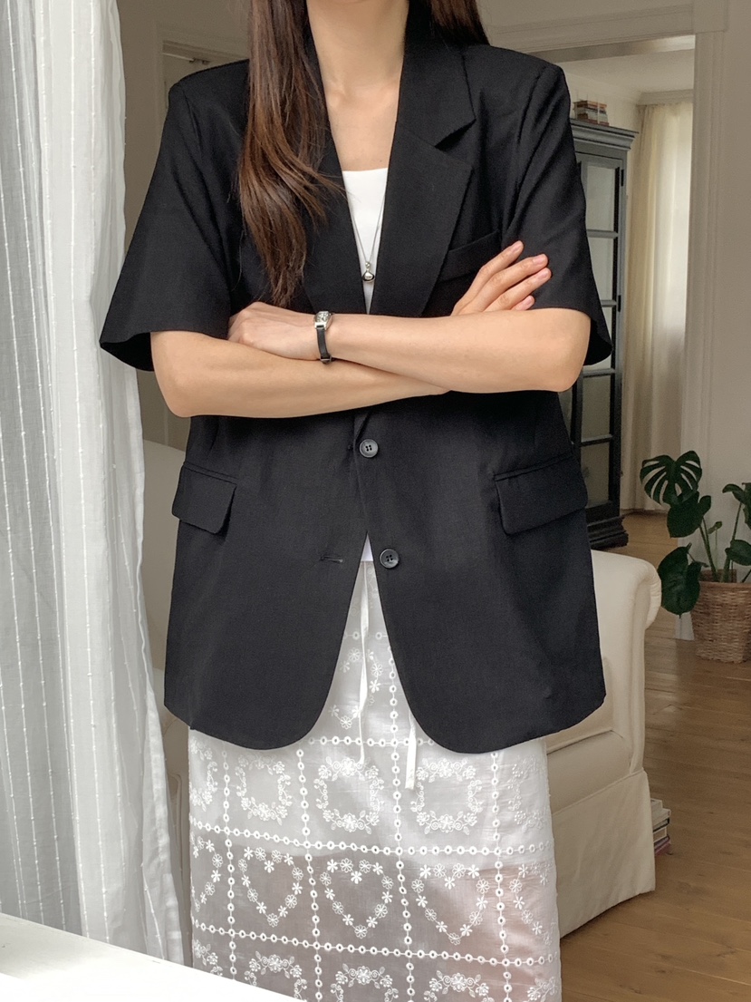 RE:OPENING韓國㊣直郵東大門代購女裝新款人氣休閑夾克亞麻RE:OPENING夾克