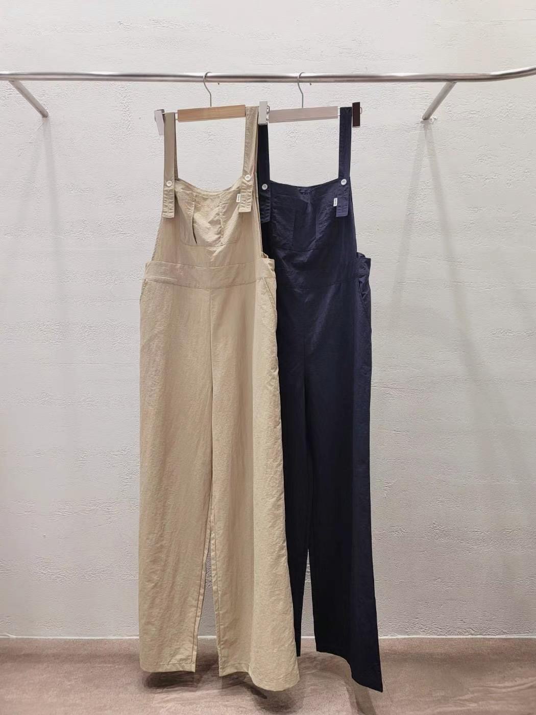 OBLANC韓國㊣直郵東大門代購女裝新款休閑推薦人氣熱賣背帶褲OBLANC背帶褲圖色2左二色