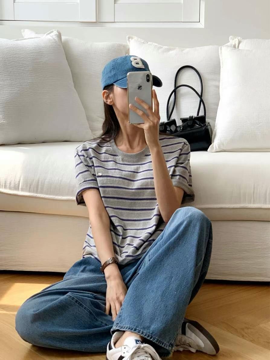 OBLANC韓國直郵㊣東大門實拍女裝新品時尚人氣休閑推薦熱賣T恤OBLANCT恤