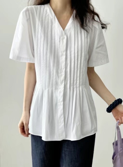 OBLANC韓國直郵㊣女裝新品熱賣人氣推薦休閑25春夏襯衫蕾絲衫OBLANC襯衫/蕾絲衫圖色2
