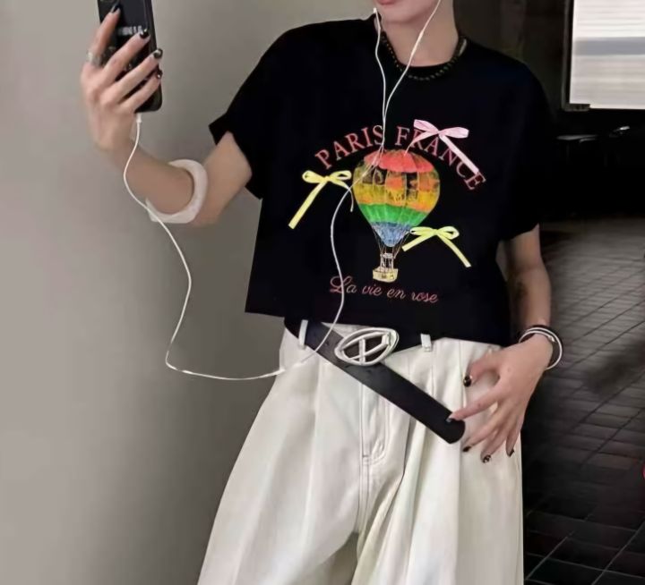 BLING BLING-S韓國㊣直郵東大門代購女裝新品25春夏推薦T恤BLING BLING-ST恤圖色2