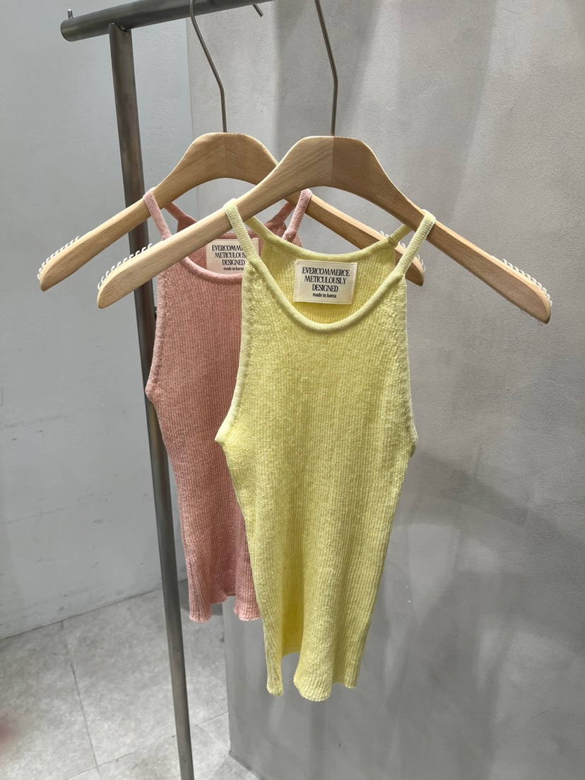 EVERCOMMERCE METICULOUSLY DESIGNED韓國㊣直郵東大門代購女裝新款休閑吊帶背心亞麻EVERCOMMERCE METICULOUSLY DESIGNED吊帶/背心