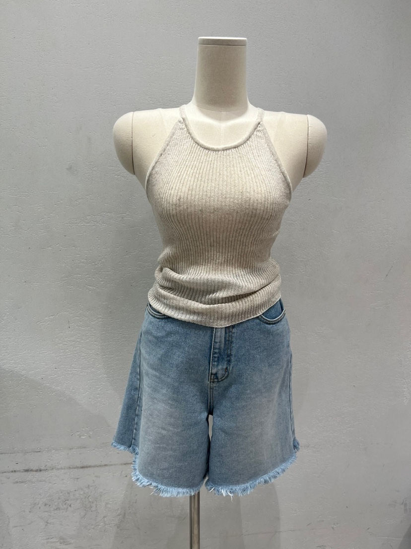 EVERCOMMERCE METICULOUSLY DESIGNED韓國㊣直郵東大門代購女裝新款休閑吊帶背心亞麻EVERCOMMERCE METICULOUSLY DESIGNED吊帶/背心