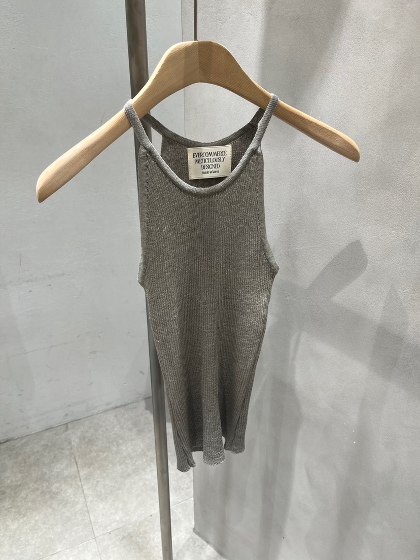 EVERCOMMERCE METICULOUSLY DESIGNED韓國㊣直郵東大門代購女裝新款休閑吊帶背心亞麻EVERCOMMERCE METICULOUSLY DESIGNED吊帶/背心圖色2
