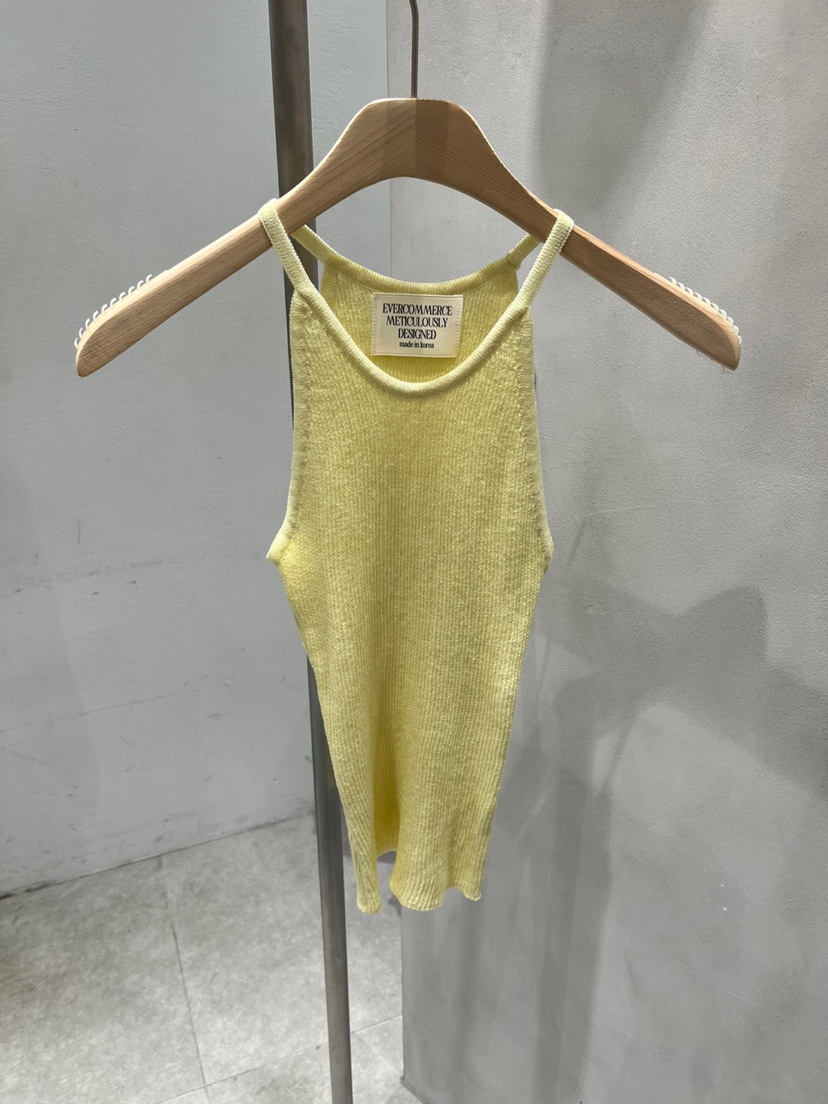 EVERCOMMERCE METICULOUSLY DESIGNED韓國㊣直郵東大門代購女裝新款休閑吊帶背心亞麻EVERCOMMERCE METICULOUSLY DESIGNED吊帶/背心圖色4