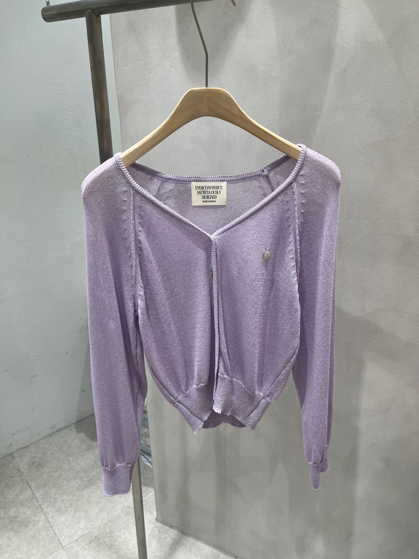 EVERCOMMERCE METICULOUSLY DESIGNED韓國直郵㊣東大門實拍女裝新款人氣針織衫開衫EVERCOMMERCE METICULOUSLY DESIGNED針織衫圖色6