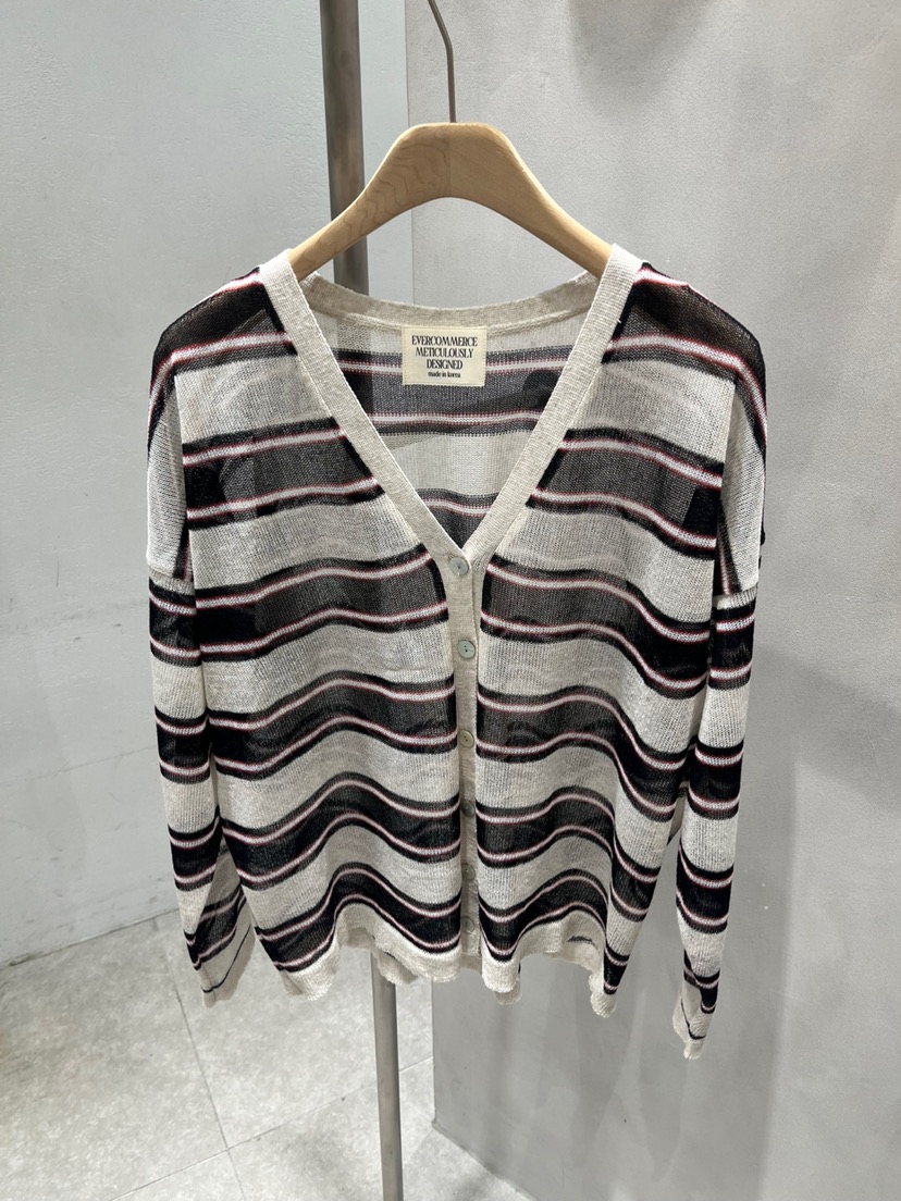 EVERCOMMERCE METICULOUSLY DESIGNED韓國直郵㊣東大門實拍女裝新款推薦針織衫亞麻布EVERCOMMERCE METICULOUSLY DESIGNED針織衫圖色2