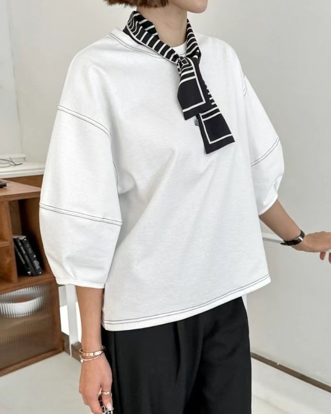 OBLANC韓國直郵㊣東大門實拍女裝新品25春夏休閑時尚人氣T恤OBLANCT恤