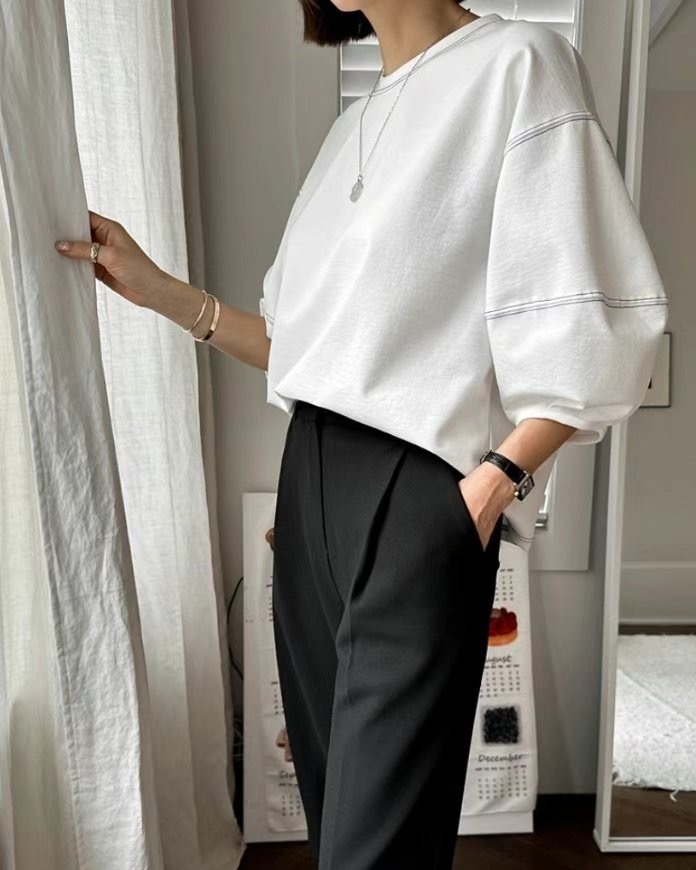 OBLANC韓國直郵㊣東大門實拍女裝新品25春夏休閑時尚人氣T恤OBLANCT恤
