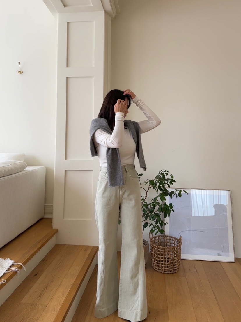 RIAH韓國直郵㊣女裝新款時尚25春夏休閑熱賣推薦牛仔褲打折RIAH牛仔褲