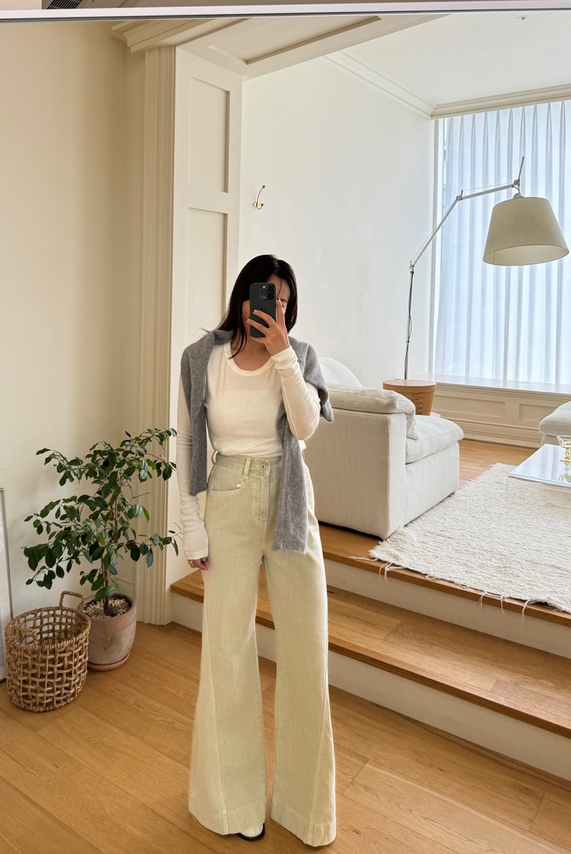 RIAH韓國直郵㊣女裝新款時尚25春夏休閑熱賣推薦牛仔褲打折RIAH牛仔褲