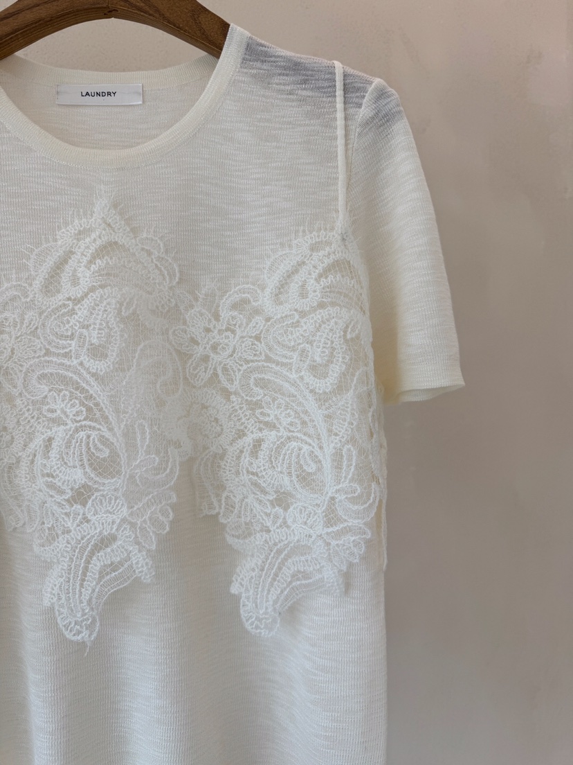 LAUNDRY直郵韓國代購㊣女裝新款熱賣時尚25春夏推薦針織衫刺繡LAUNDRY針織衫