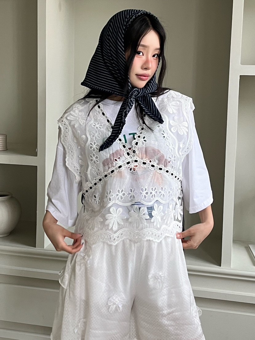 MAISONDEGLORY韓國直郵㊣女裝新款時尚吊帶背心不含內搭蕾絲MAISON DE GLORY吊帶/背心圖色2
