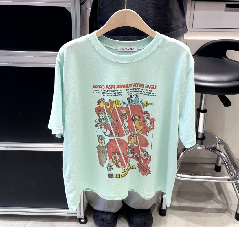 CRACKERS韓國㊣直郵東大門代購女裝新品人氣25春夏推薦休閑T恤CRACKERST恤圖色2