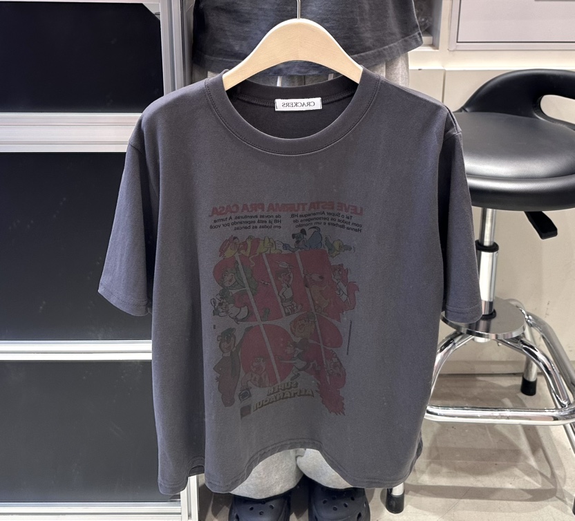 CRACKERS韓國㊣直郵東大門代購女裝新品人氣25春夏推薦休閑T恤CRACKERST恤圖色3